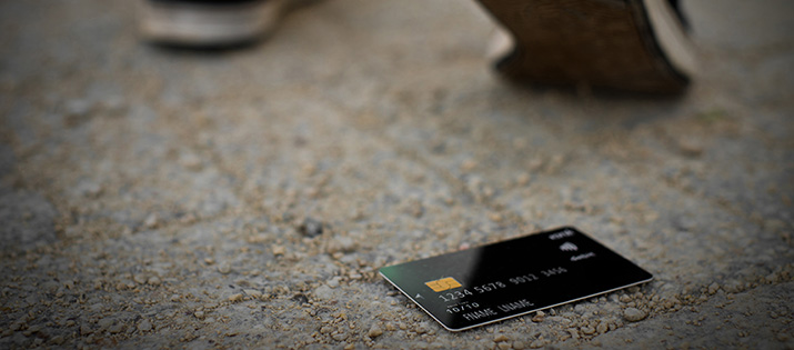 debit card on the street